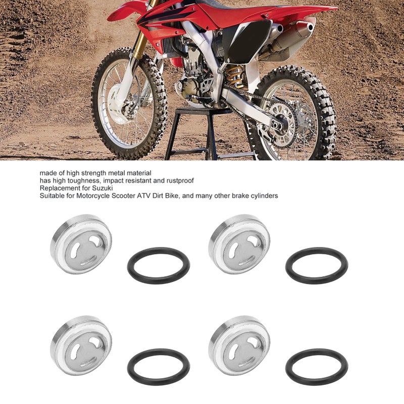 Aramox Brake Master Cylinder Gasket Set, 4 Pcs Brake Master Cylinder Reservoir Sight Gasket Set Motorcycle Accessory for Scooter ATV Dirt Bike - Image 3